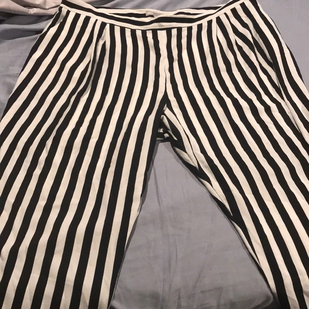 Striped Black and White Trouser